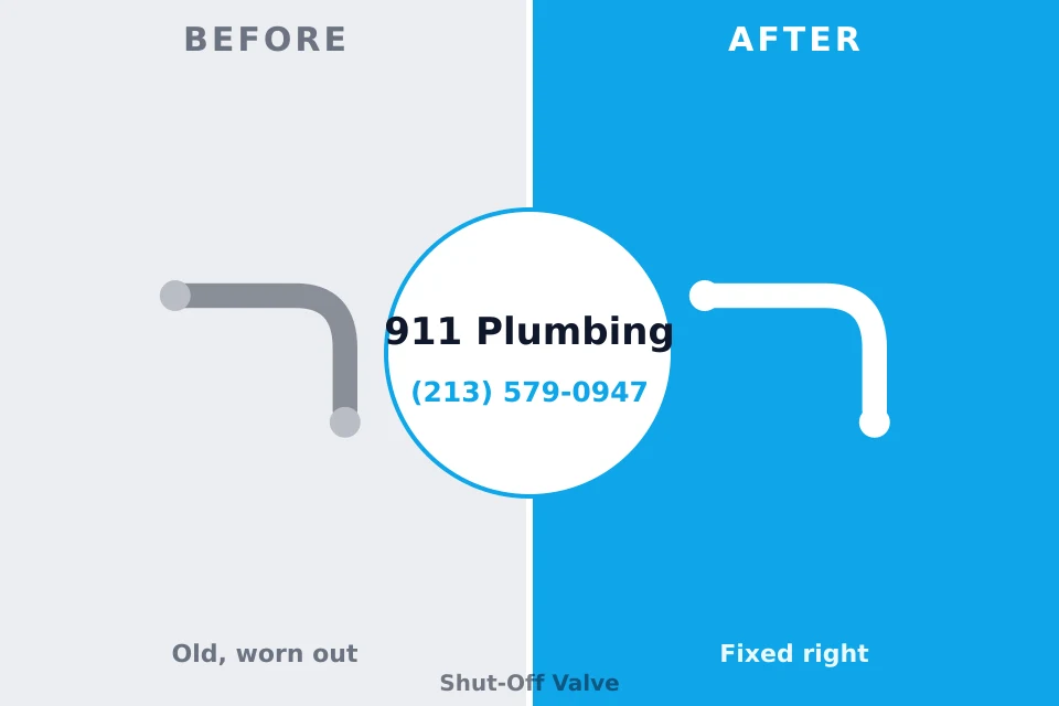 Before and after: plumbing repair Indiana, PA